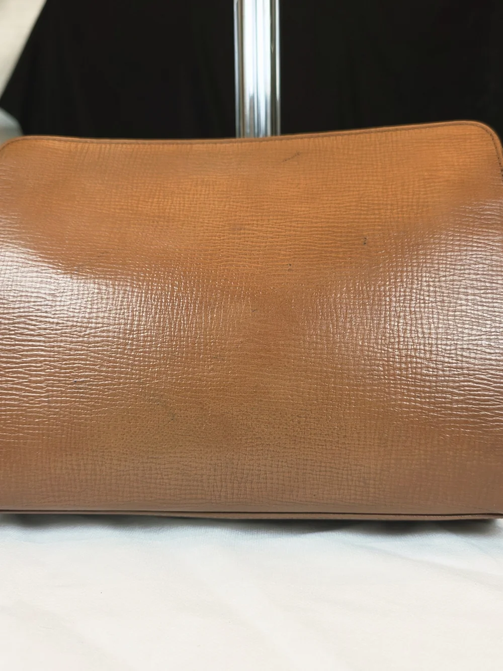 Vintage Burberrys of London Brown Leather Wristlet Clutch Bag w COA